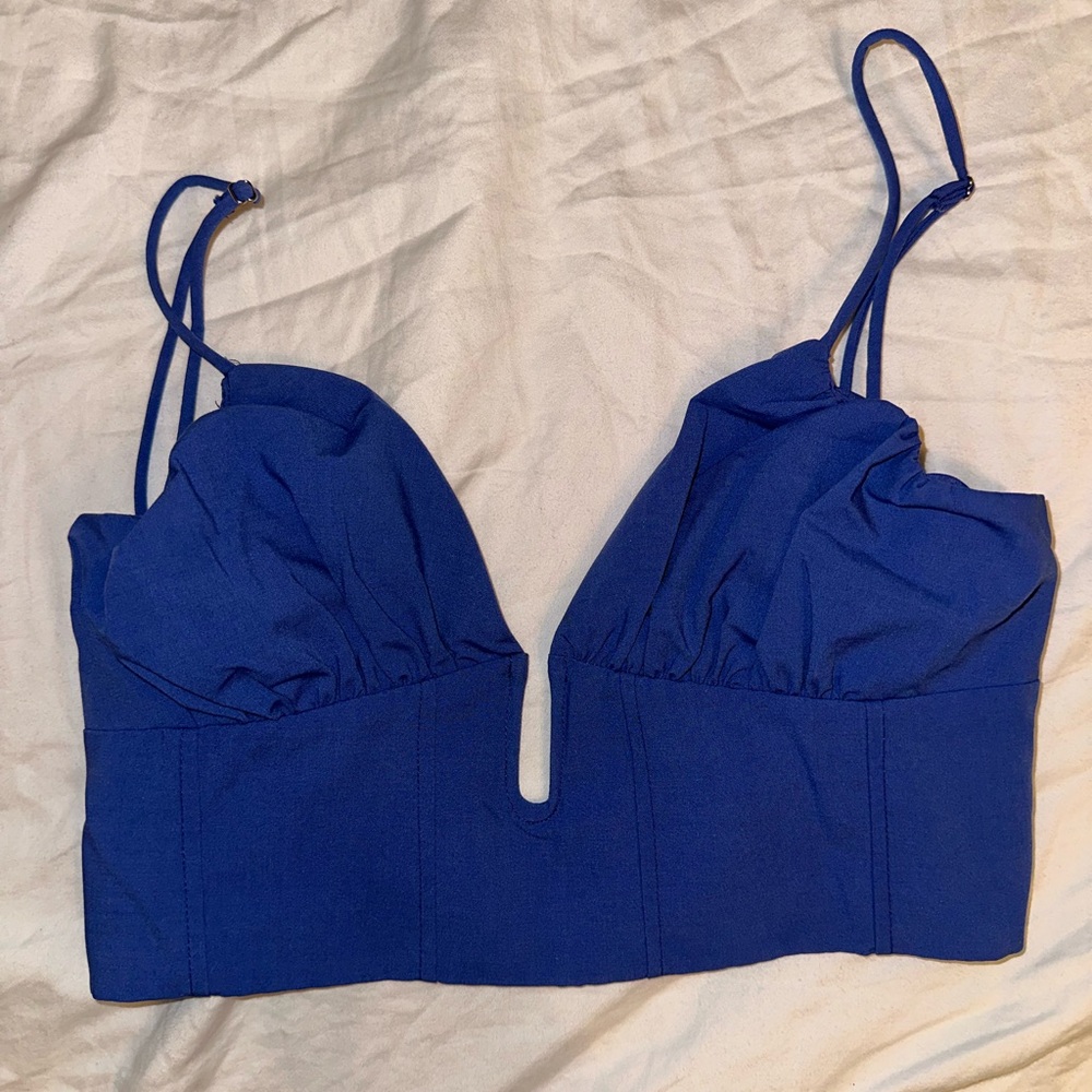 Zara Blue Corset Top